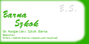 barna szkok business card